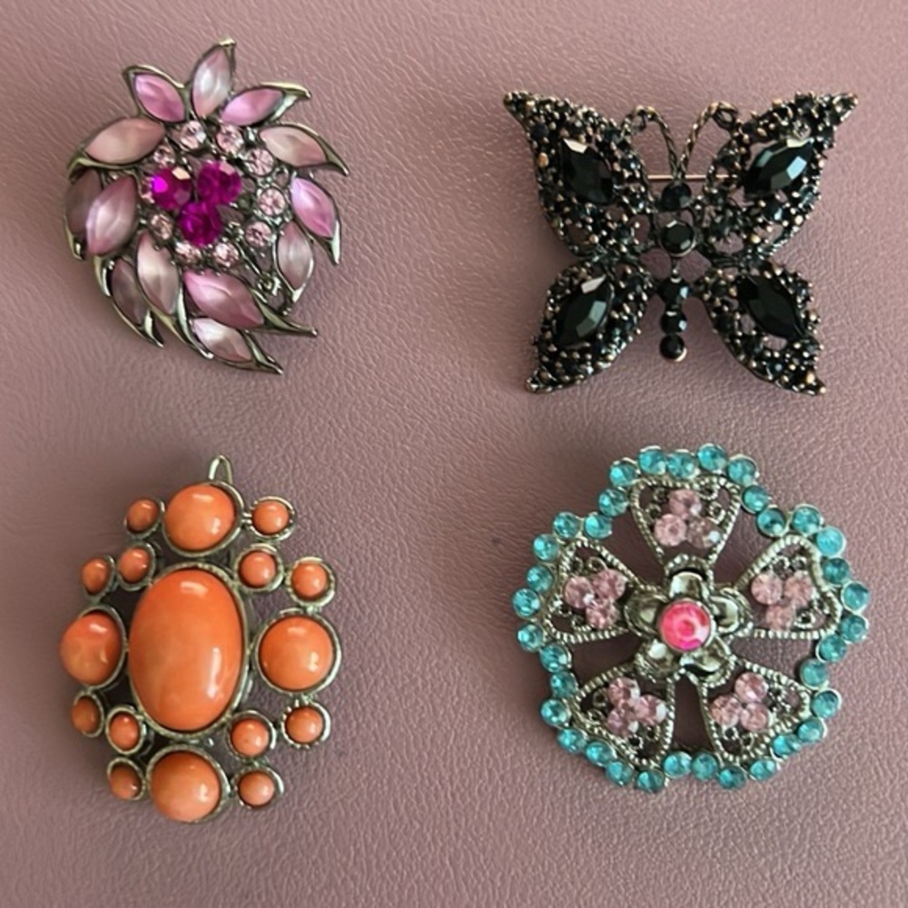 Four Unique Brooches